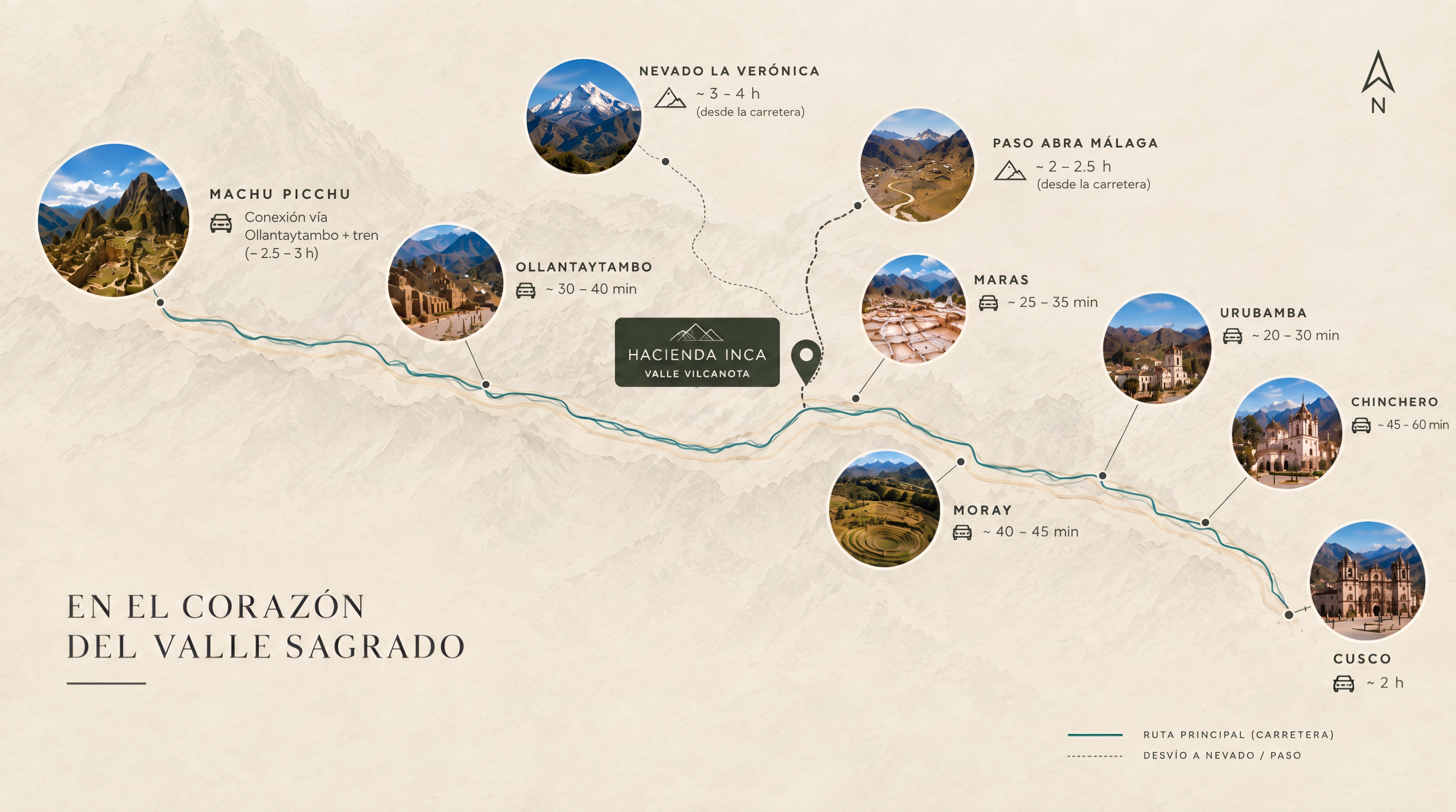 Mapa de ubicación de Hacienda Inca en el Valle Sagrado